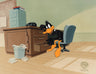 Daffy Duck cleaning out his desk