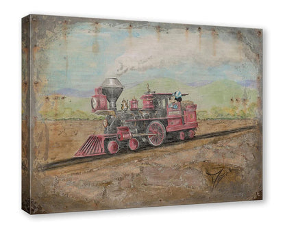 Mickey the train conductor. Gallery Wrapped Canvas