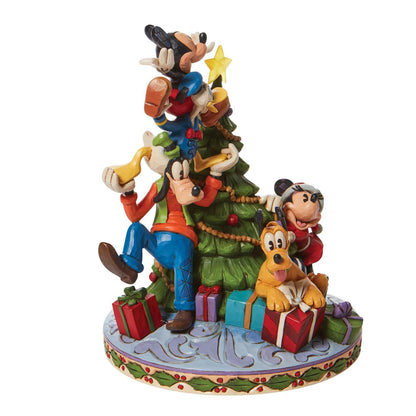 friends form a teetering tower to hoist him to the top of the Mouse family tree - sideview 2