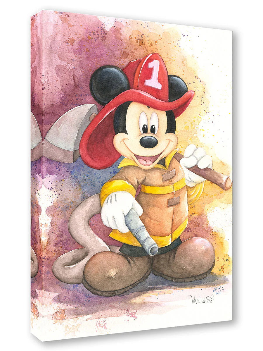 Mickey is ready as Fireman number 1.