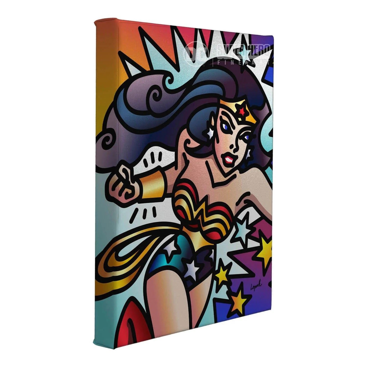 A vibrant portrait the iconic DC Comics - Wonder Woman.