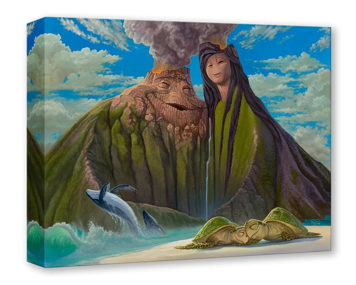 Moana and the Volcano  - Gallery Wrapped Canvas
