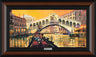 Mickey, Minnie, and Goofy in Venice. Framed