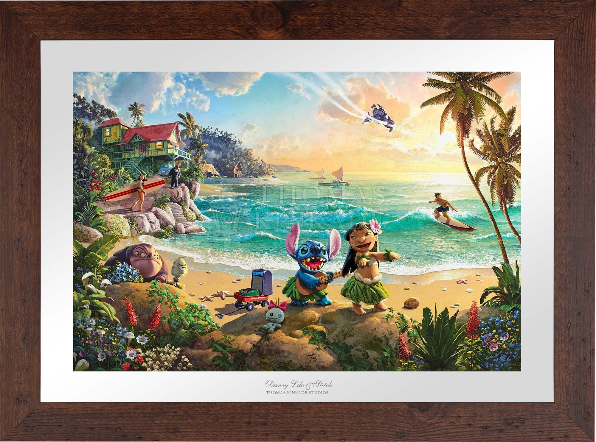 Thomas Kinkade Studios - Disney Lilo & Stitch - Limited Edition Paper 24 x 36 / SN / Unframed