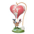 Mickey and Minnie on a heart shape hot air balloon - front view