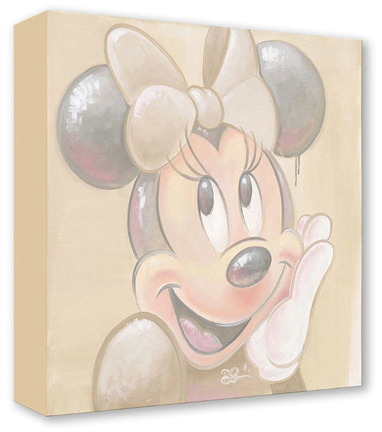 Portrait of Minnie wearing a big head bow.  Gallery Wrapped Canvas