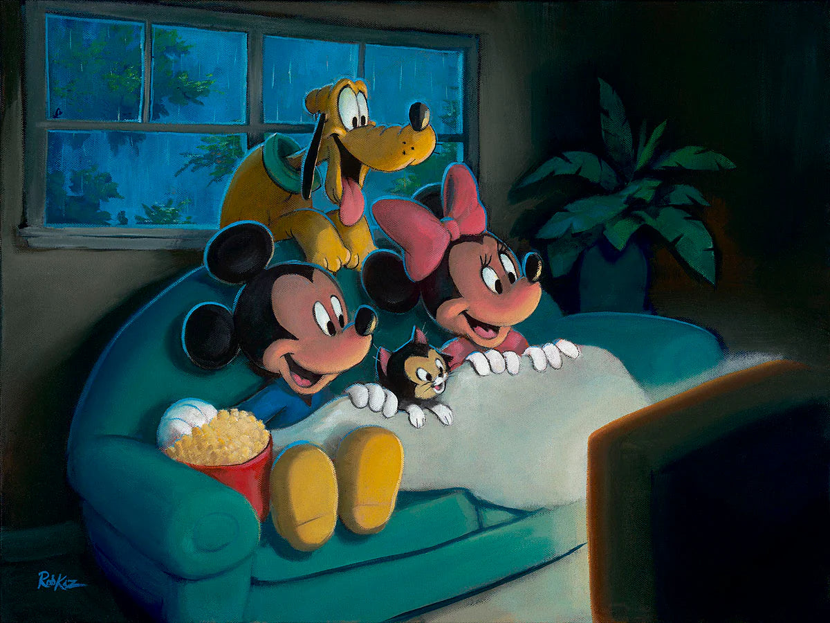 Movie Night by Rob Kaz - Treasures on Canvas – Disney Art On Main
