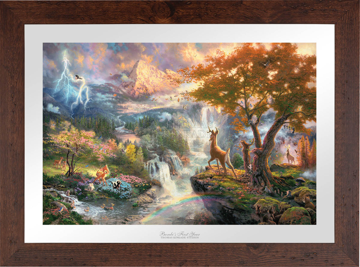 Disney - Bambi's First Year by Thomas Kinkade - Limited Edition Paper ...