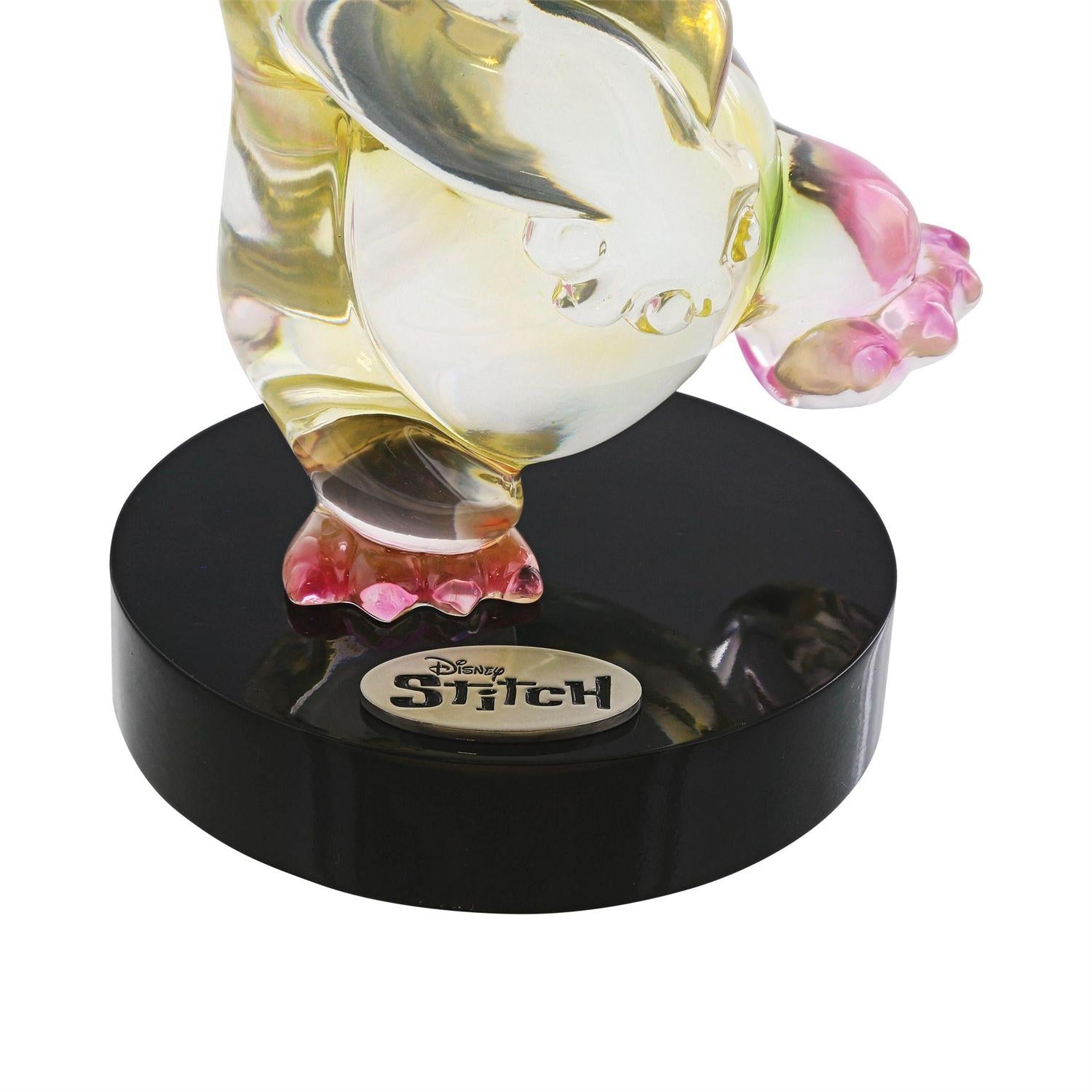 Stitch- clear resin with a rainbow color tint - stand