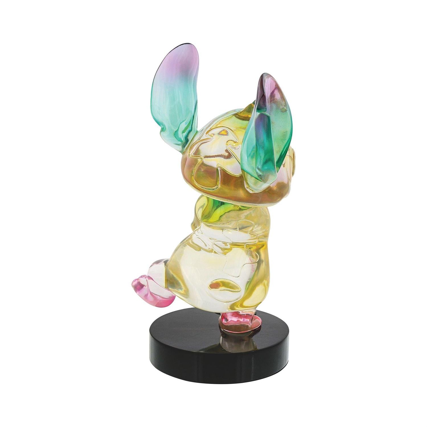 Stitch- clear resin with a rainbow color tint - back