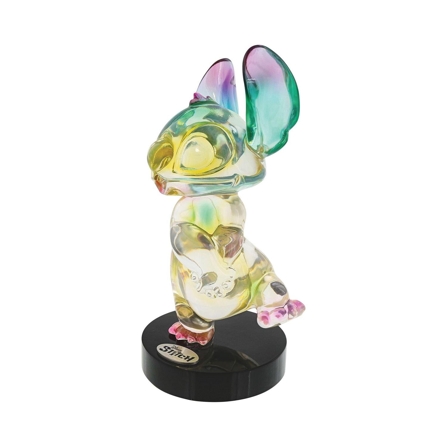 Stitch- clear resin with a rainbow color tint - side