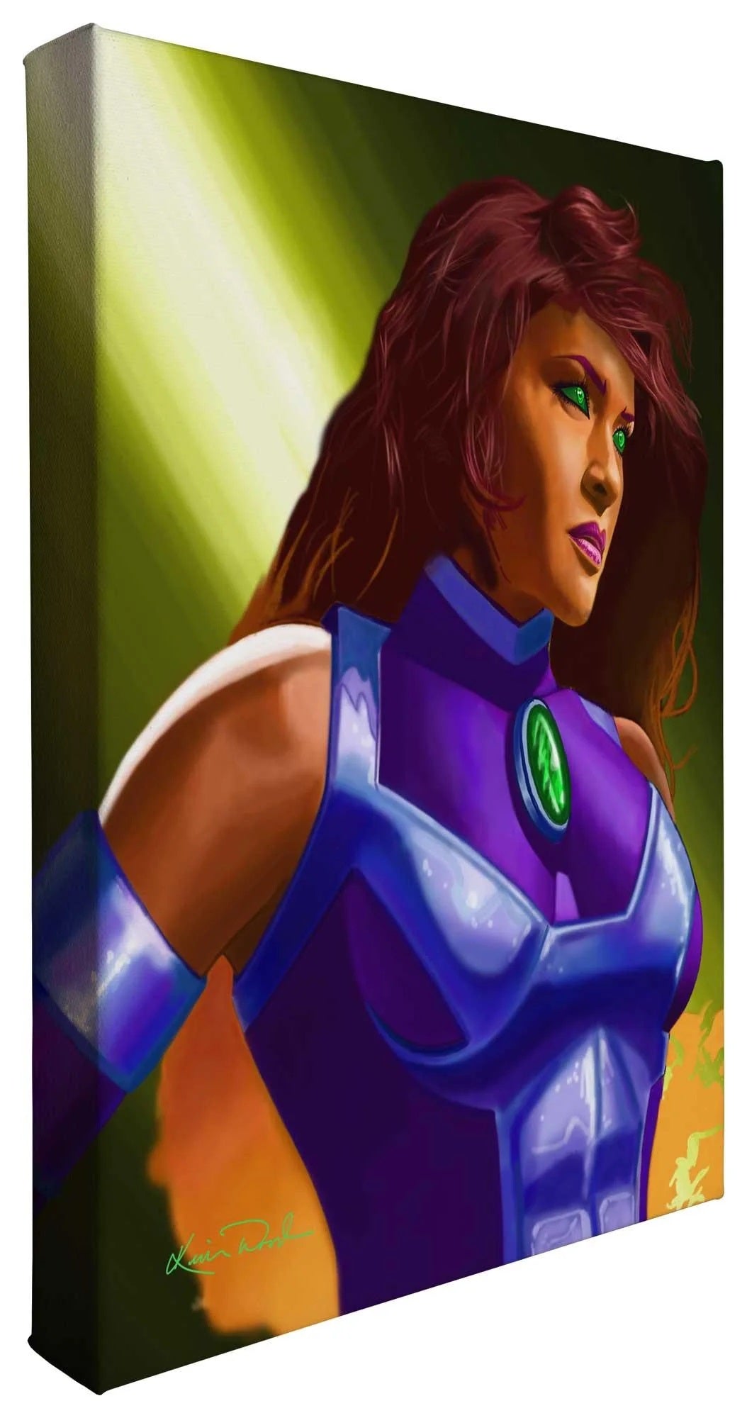 A portrait of DC Comics <span data-mce-fragment="1">Starfire, an extraterrestrial princess from the planet Tamaran.</span>