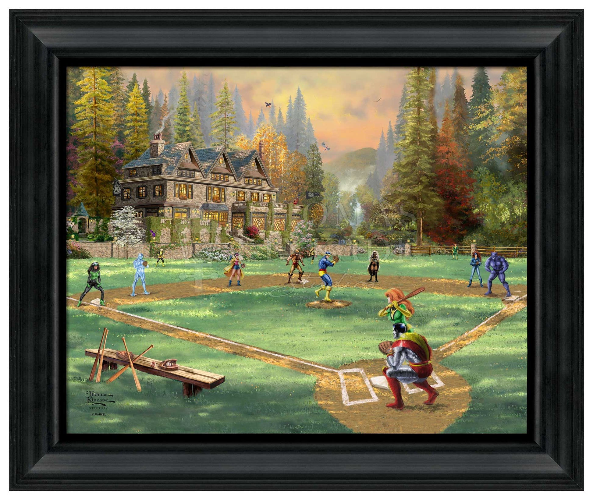 The Superheroes square off against each other in a friendly baseball game to build their teamwork further. Framed