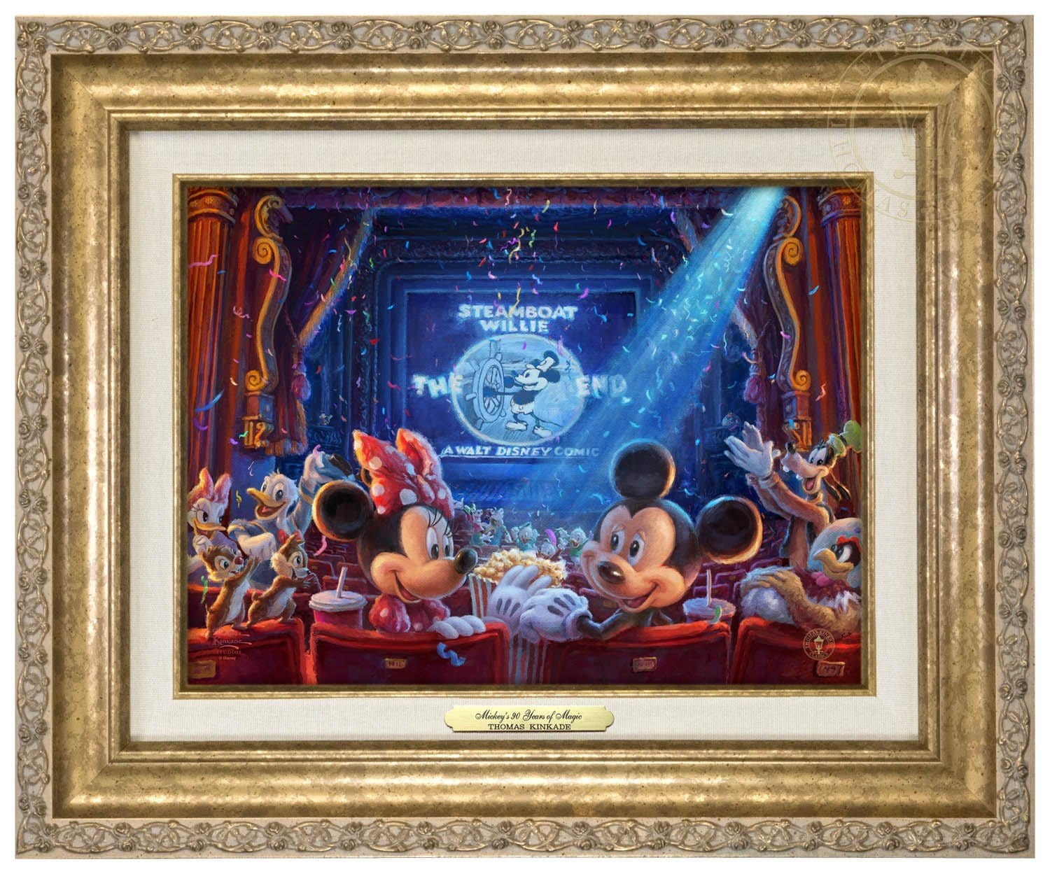 Minnie Mouse, Mickey Mouse’s original co-star from Steamboat Willie, has invited some of their most treasured friends to celebrate the film’s 90th anniversary - Antique Gold Frame