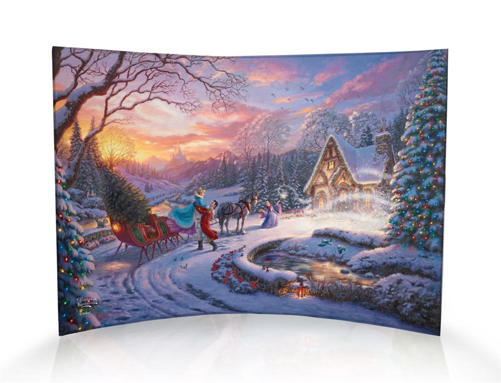 Cinderella and Prince Charming arrive a Cinderella's godmother's cottage. Acrylic  Curved Prints