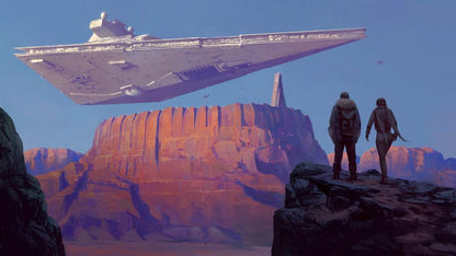 The Imperial Star Destroyer looms by the desert Holy City lie the ancient Catacombs of Cadera.