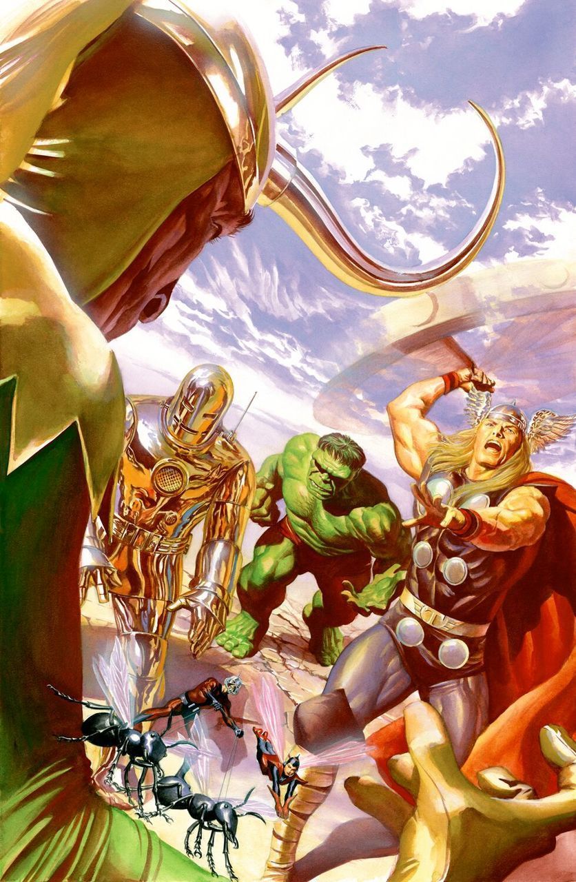 Gathering of the Avengers, Iron-Man, Hulk, Thor, Ant-Man and more...Edition Size: 500, Limited Edition Giclee on Canvas. Artist: Alex Ross