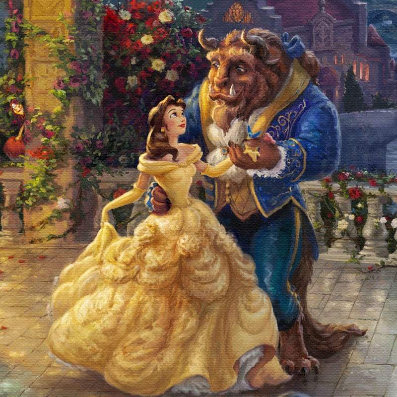 Belle and the Beast dancing - closeup