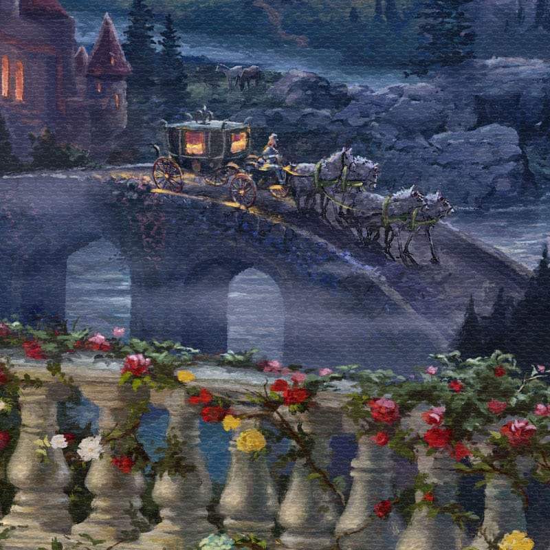 The royal coach rides away from the castle - closeup