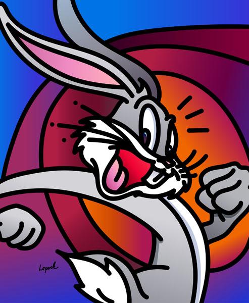 Bugs Bunny in a running motion