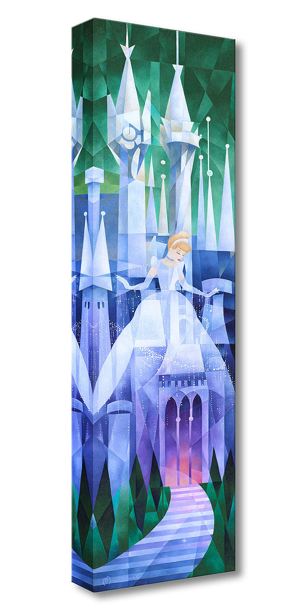 A colorful display of Cinderella  and the Castle.