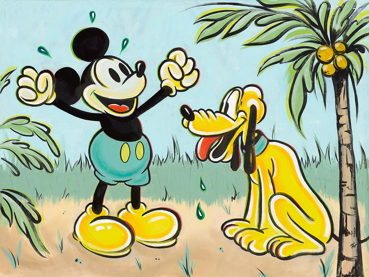 Mickey with his beloved pal Pluto.