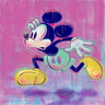 Mickey is running for  his life.