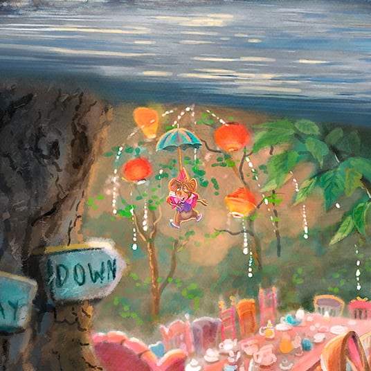 Alice in Wonderland - Limited Edition Canvas By Thomas Kinkade Studios –  Disney Art On Main Street