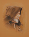 Vintage portrait of Obi-Wan Kenobi.