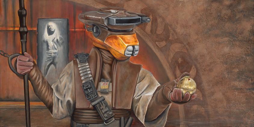 Princess Leia Organa impersonating Boushh, a bounty hunter, at Jabba&