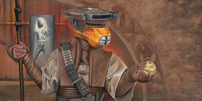 Princess Leia Organa impersonating Boushh, a bounty hunter, at Jabba&
