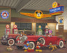 Mickey and friends hang out at the Classic Car auto club in their vintage cars.