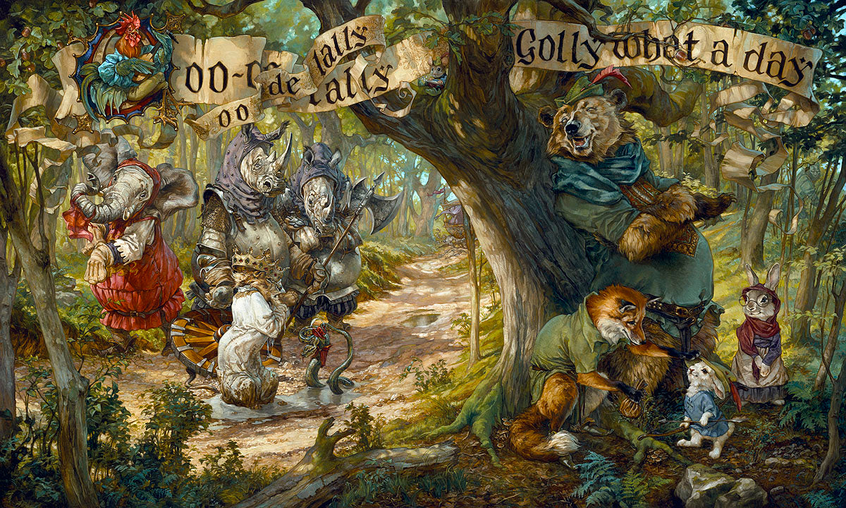 "Oo-De-Lally by by Heather (Theurer) Edwards   Based on the classic animated Disney feature 1973 film Robin Hood. - 24x30