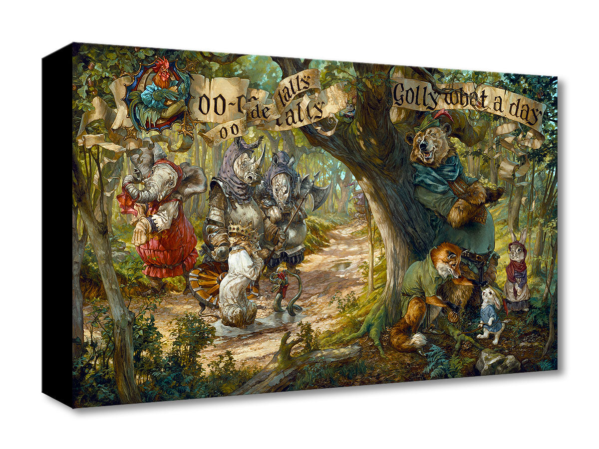 "Oo-De-Lally by by Heather (Theurer) Edwards   Based on the classic animated Disney feature 1973 film Robin Hood. - Gallery Wrap Canvas