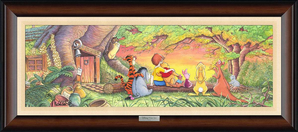 Silver series - Winnie the Pooh and friends gather together to watch the sunset.