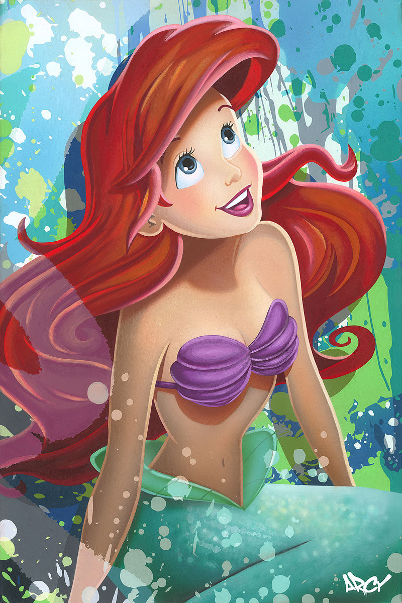 A portrait of Ariel, the Little Mermaid.