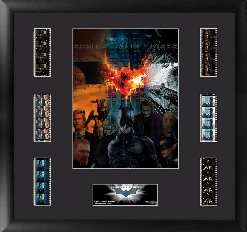 Batman and Villains film cells from The Dark Knight Trilogy, movie.