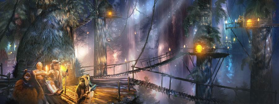 C3PO at the See-Threepio with the Ewoks on Endor