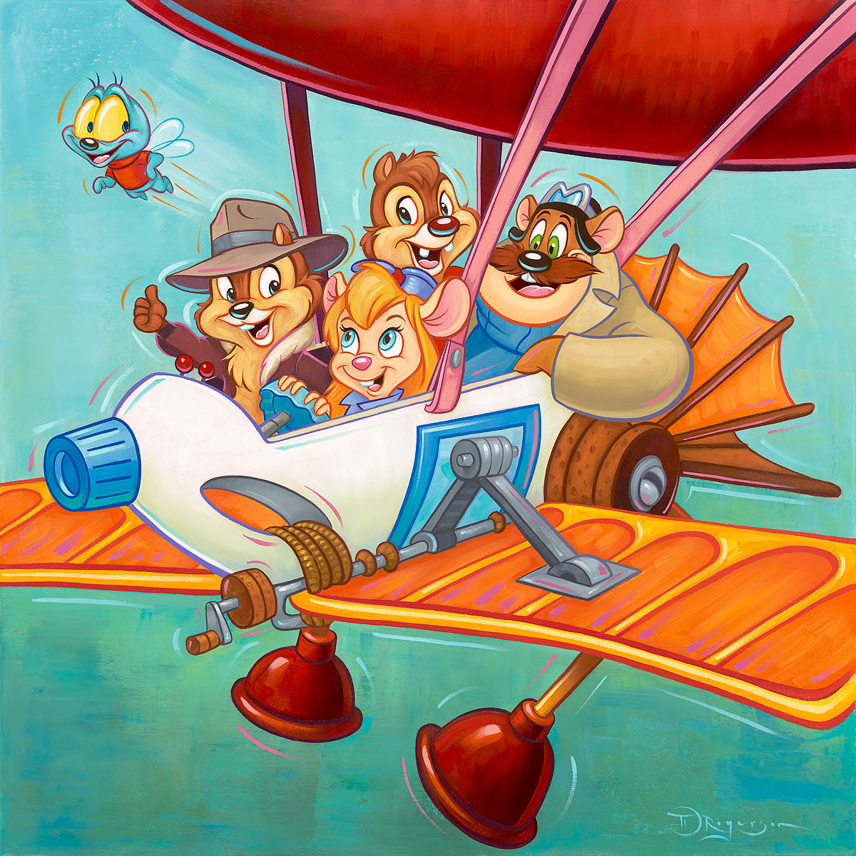 The Ranger Plane by Tim Rogerson  Chip and Dale are on a joyous plane ride with their friends.