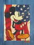 By Character_Mickey Mouse posing in front of the Red, White and Blue Flag,  