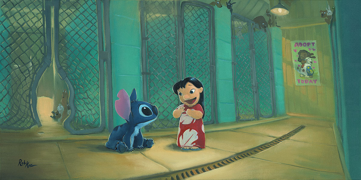 Lilo officially welcomes her friend Stitch.