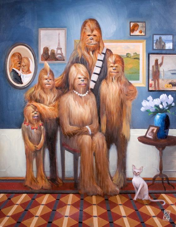 Portrait of Chewbacca and Family.