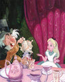 Alice is served tea by Wonderland's Mad Hatter.