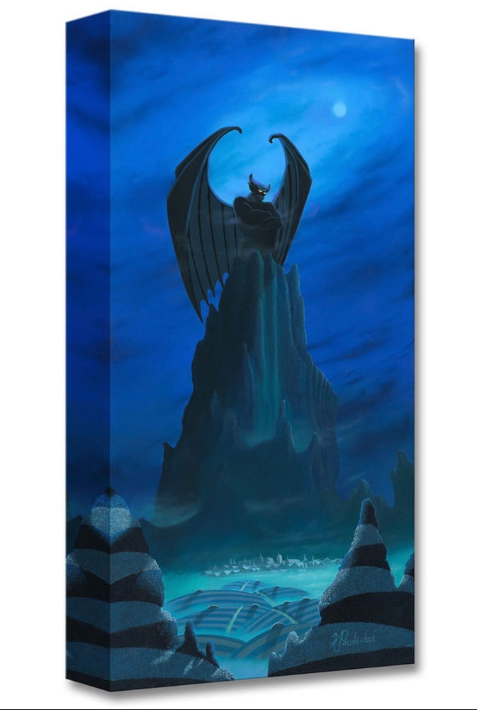 Fantasia's Chernabog gargoyle demon, on top of Bald Mountain.