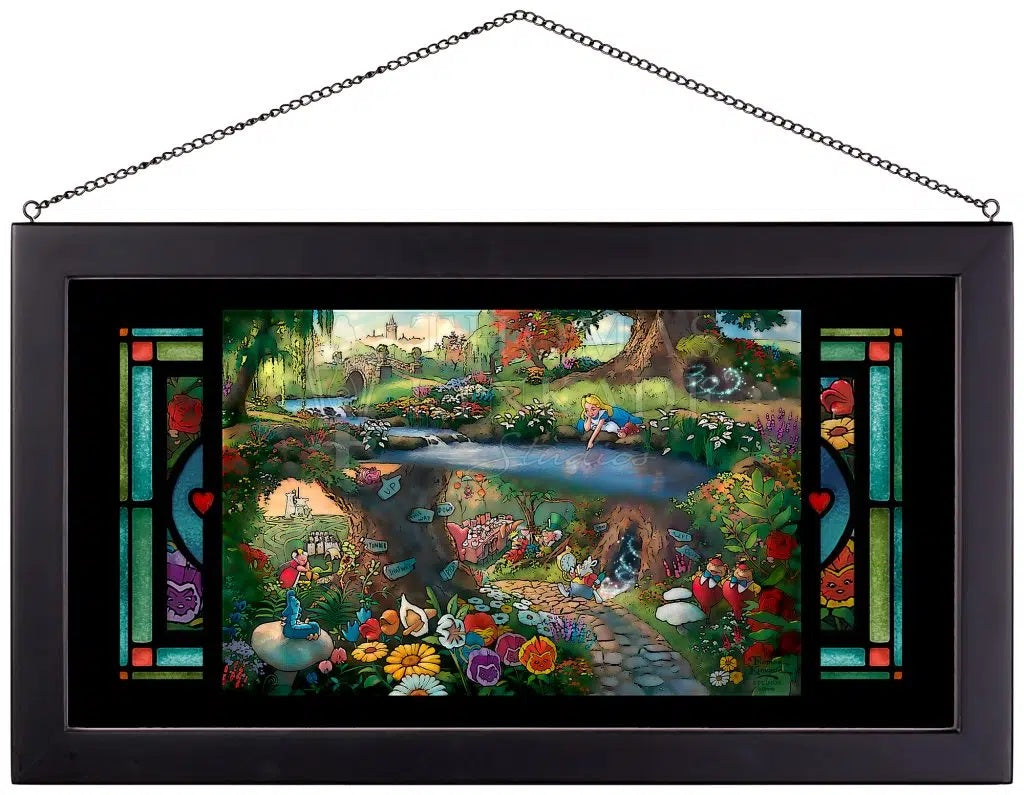 alice_wonderland_stain_glass -with all of the story characters