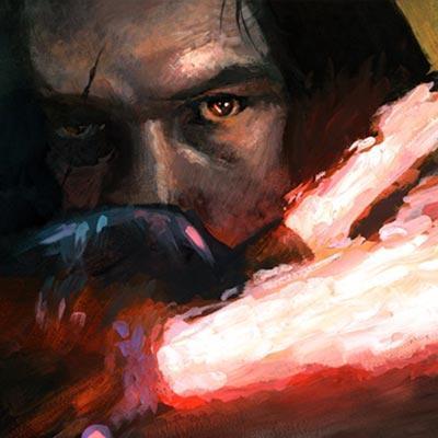 Star Wars: The Last Jedi inspired print featuring Kylo Ren - Closeup