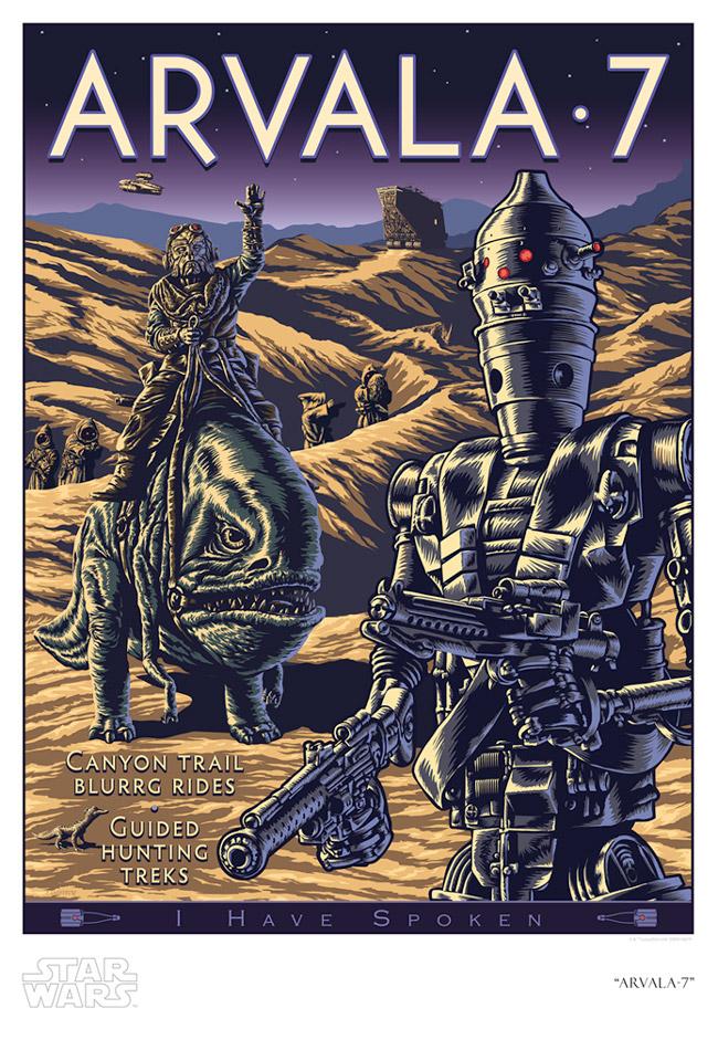 IG-11 on the planet Arvala. Artwork inspired by Star Wars: The Mandalorian