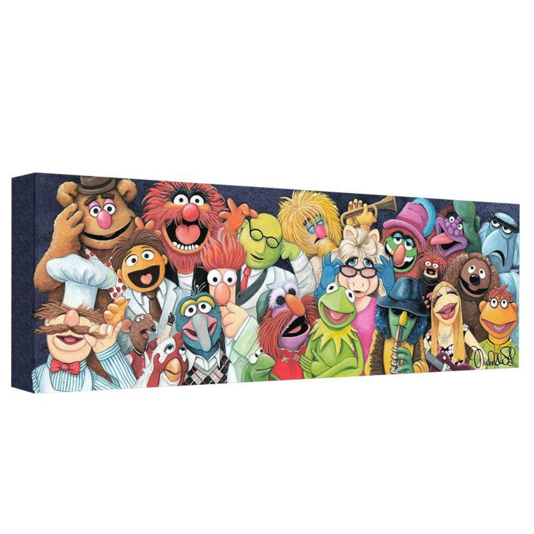 Back Stage at the Show  by Michelle St. Laurent.  All the muppet character actors line up before the show.