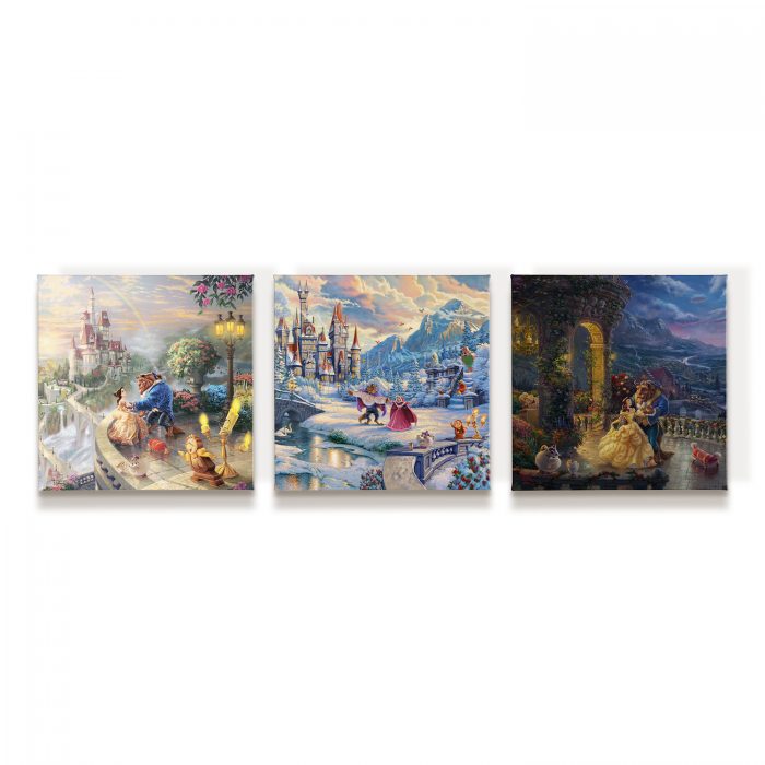 Beauty and the Beast (Set of 3) 14x14 Canvas  Set -  Canvas Gallery Wrapped