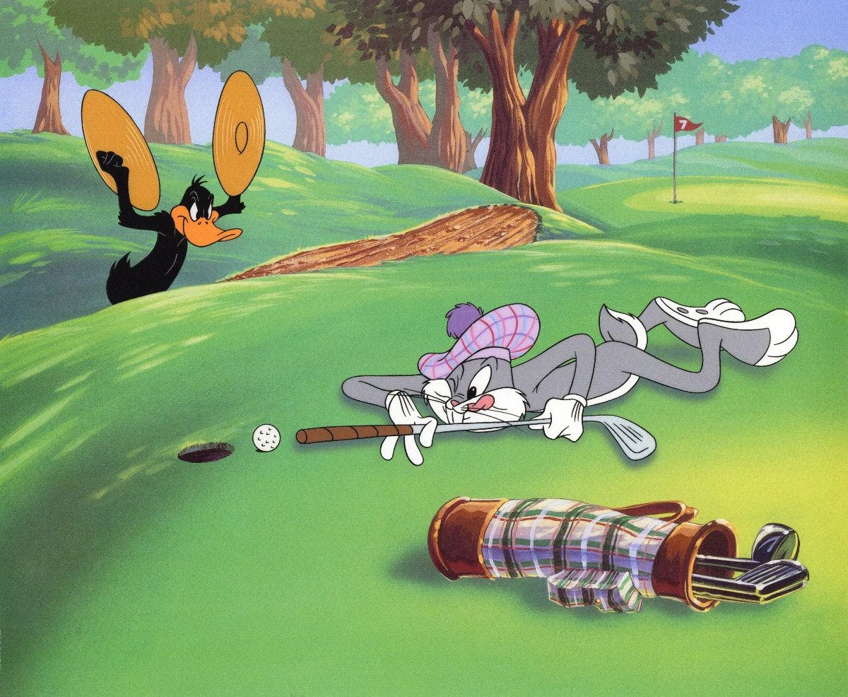 Bugs and Daffy on the golf course, 